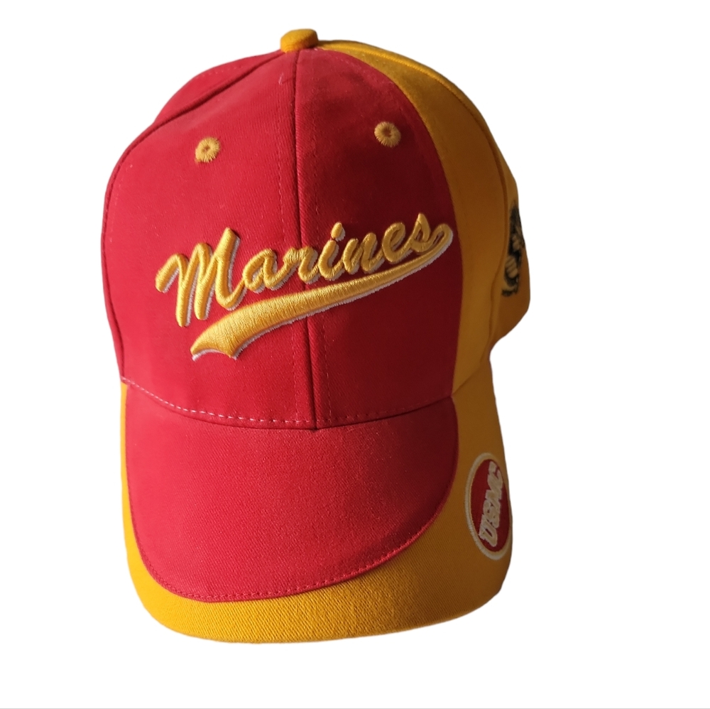 USMC United States Marine Corps Hat Semper Fi Red Gold Adjustable